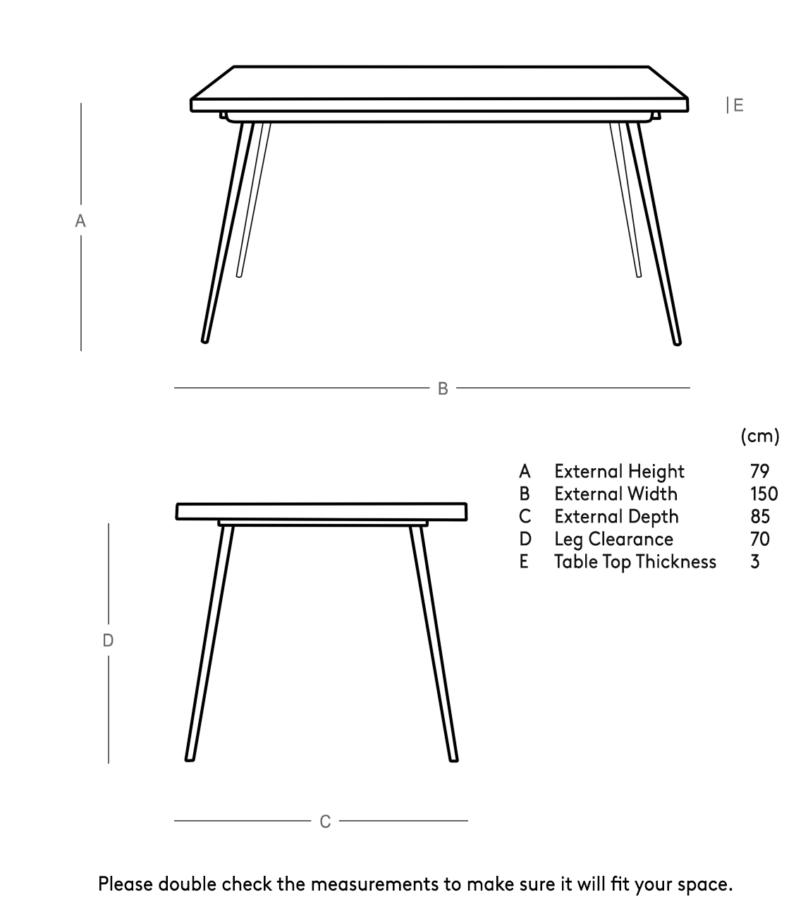 Ellis Industrial Medium Dining Table in Natural Mango Wood & Matt Black