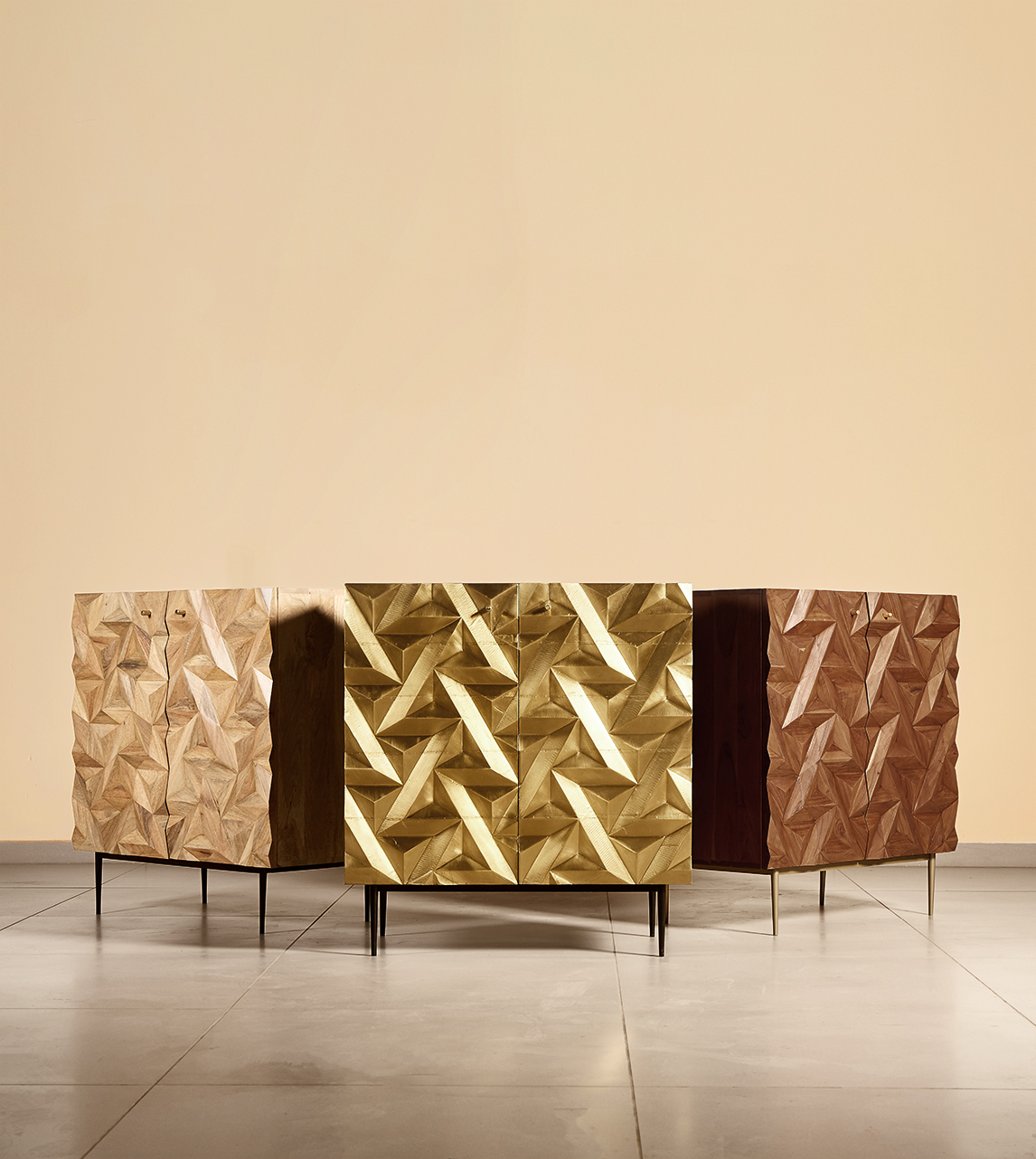 Worthington Contemporary style in Natural Mango Wood & Matte