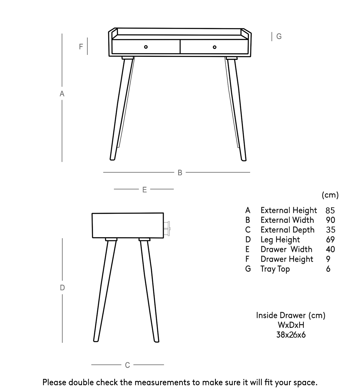 Fresco Console Table, Scandi Style in Dark Mango Wood & Brass Swoon