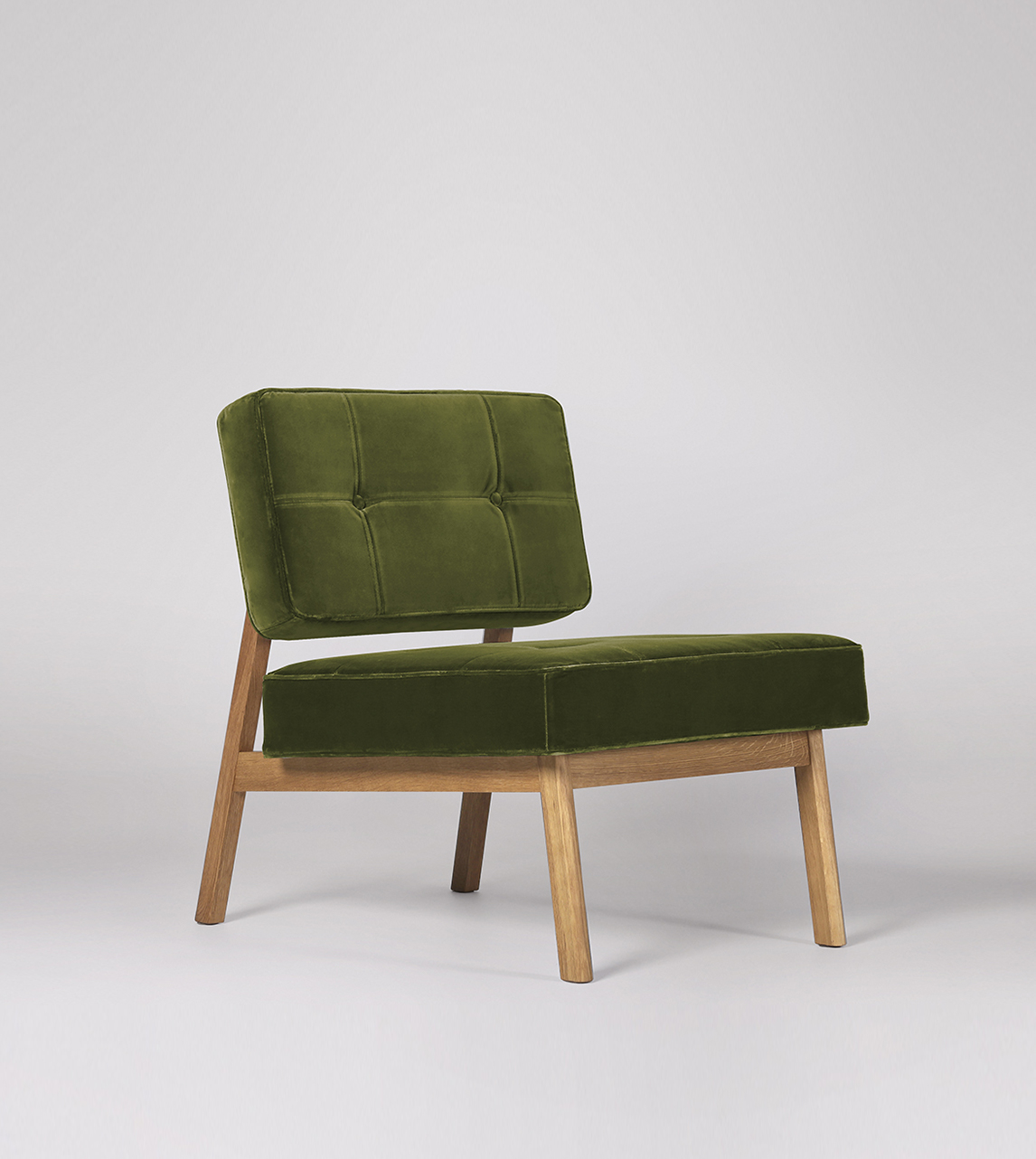Aron Chair In Fern Easy Velvet With Light Feet Swoon