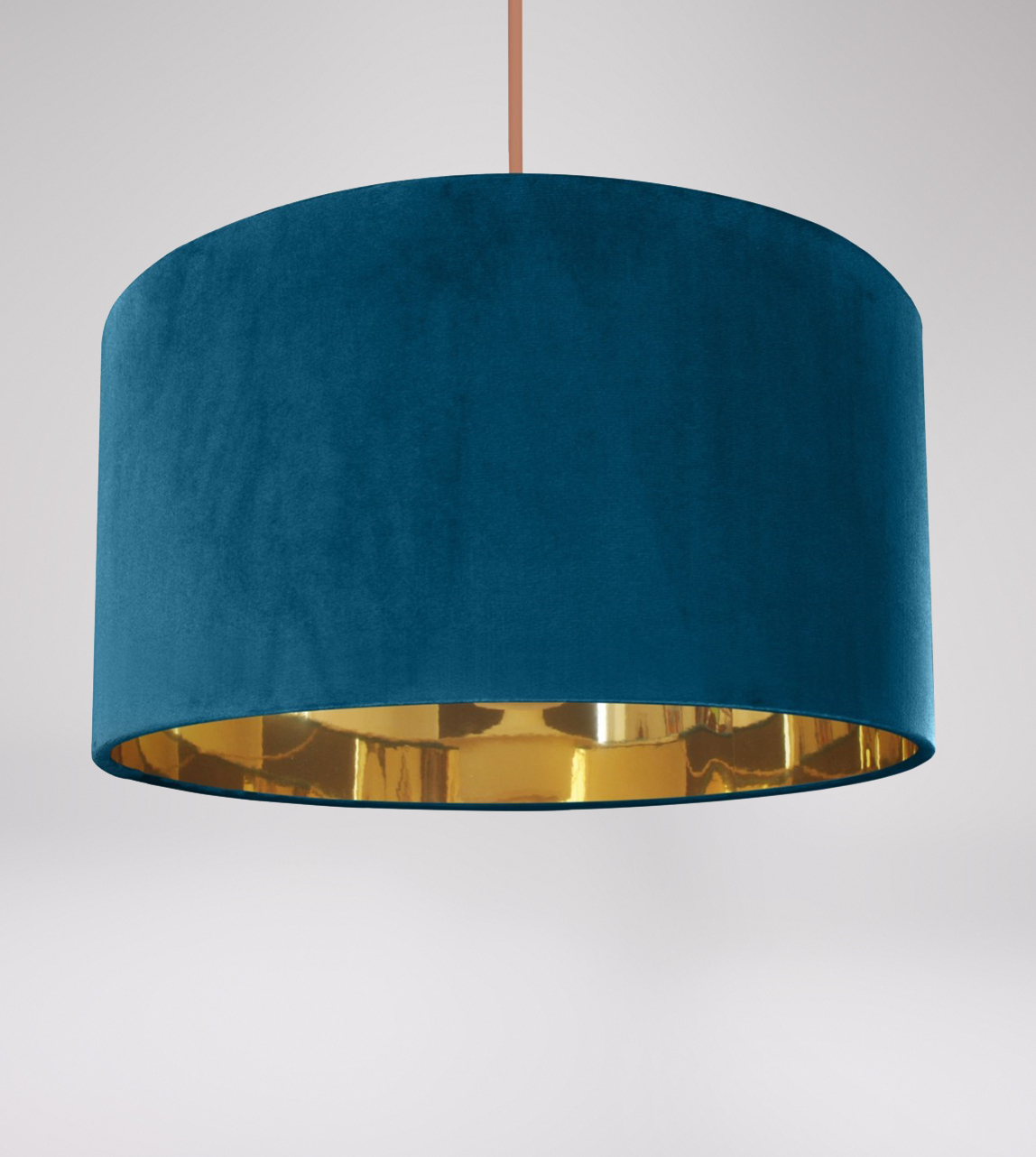 large teal lamp shade