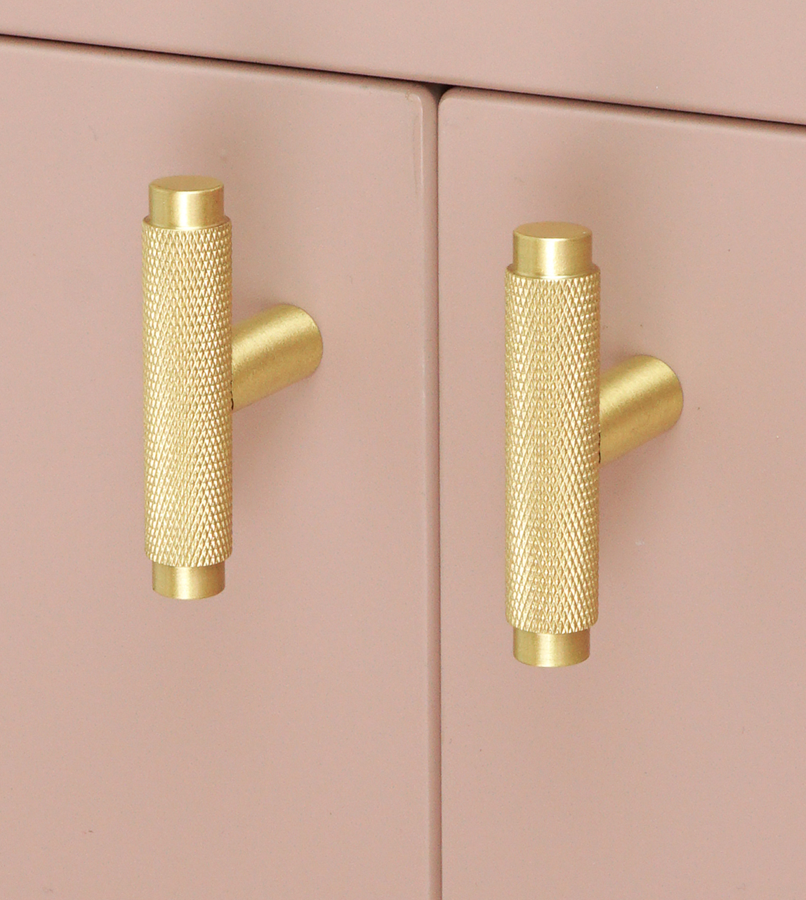 Plank Kepler, Knurled T Bar Handle, Brass Plank Swoon