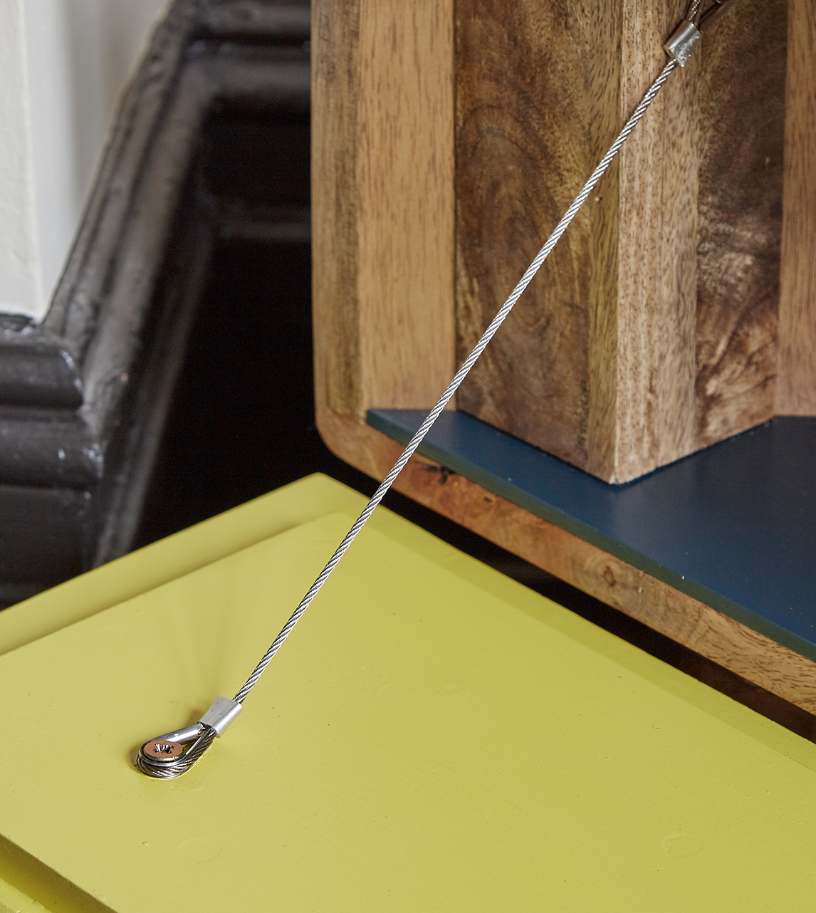 One Offs 7 Contemporary Corner TV Stand in Grey Wash Mango Wood