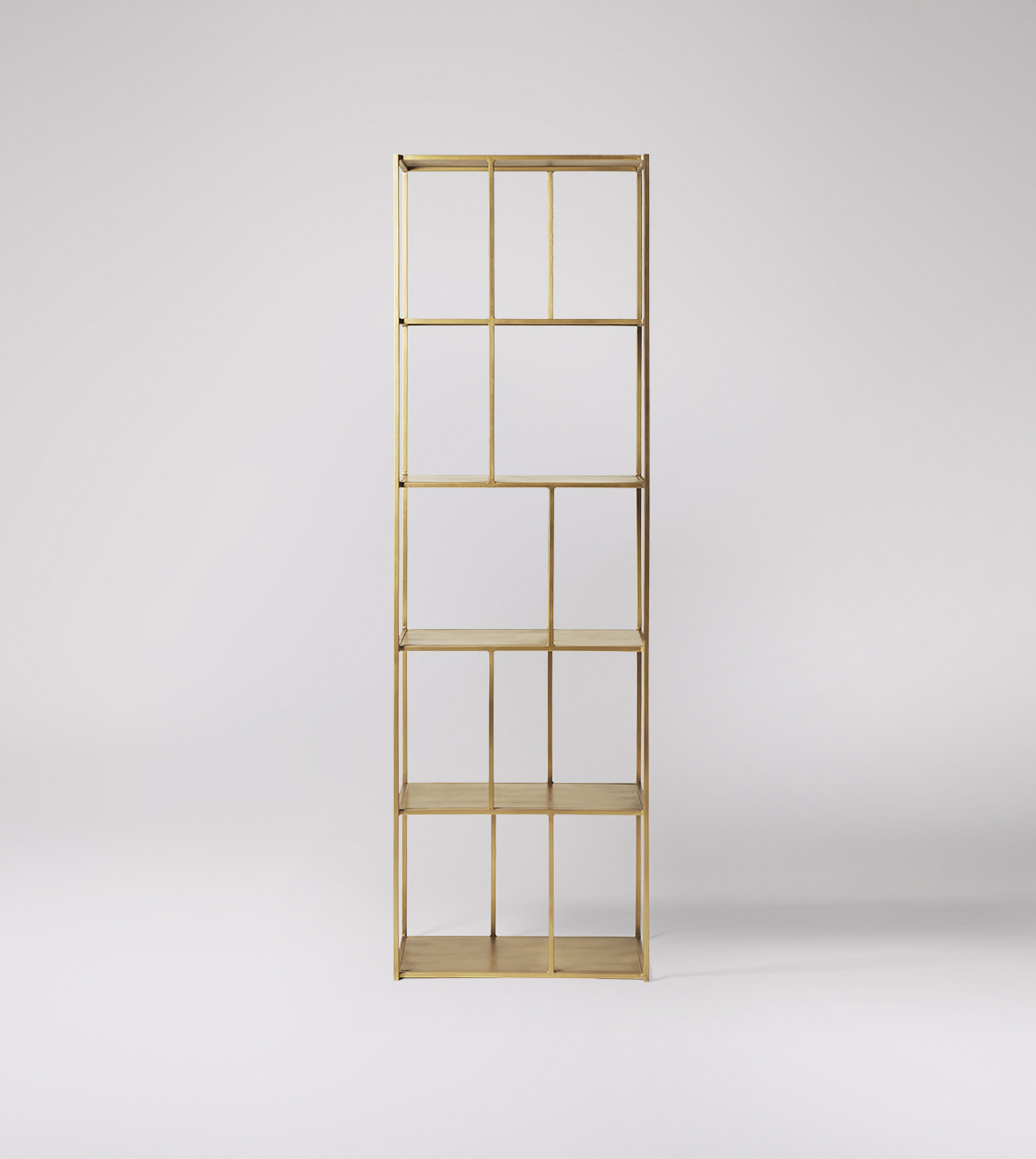 Aero Deco Shelving Unit In Brass Swoon