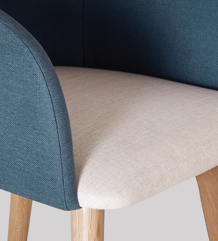 Arlo Dining Chair, Set of Two in Mid Century Style in Petrol Blue Swoon