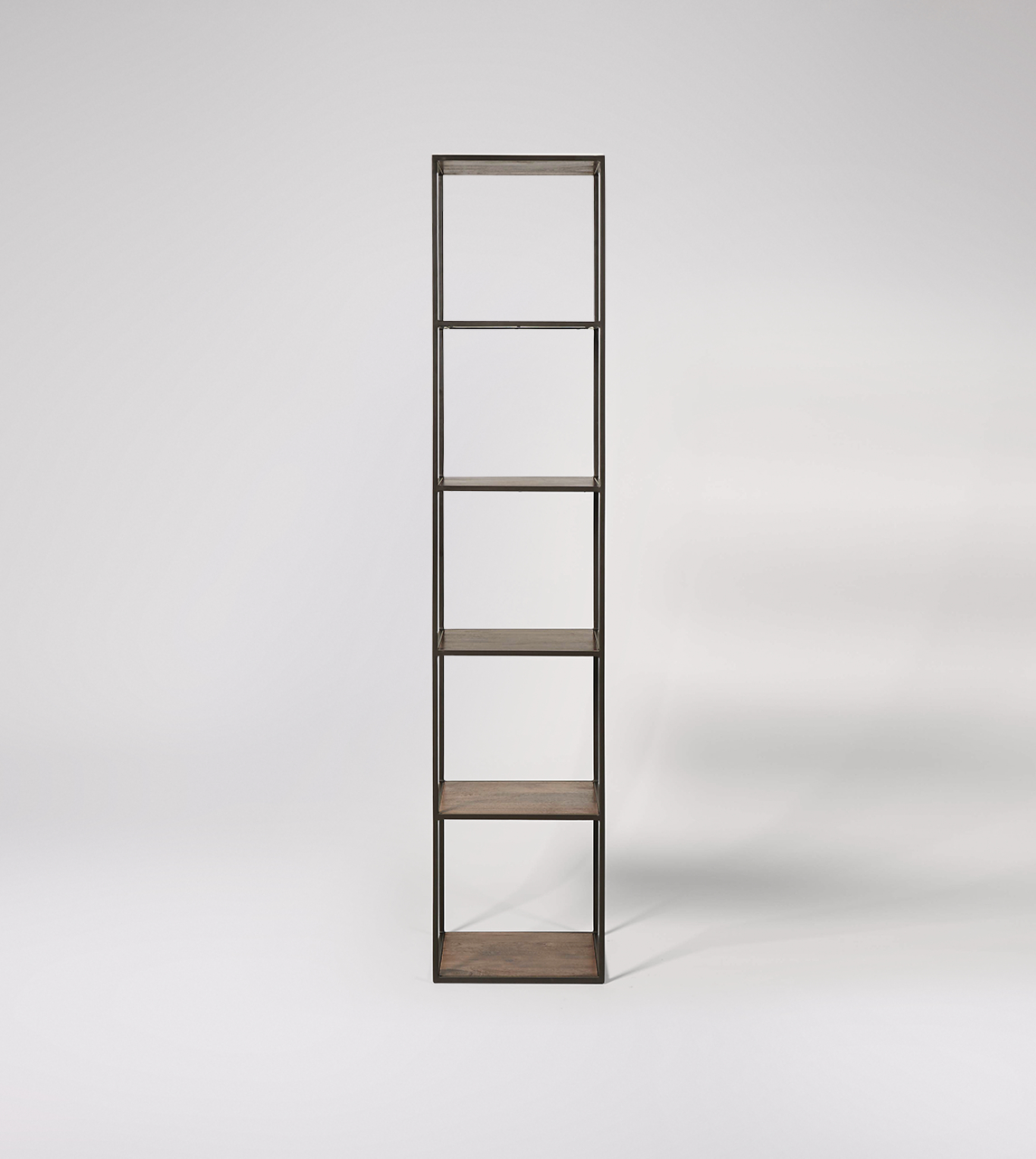 Beck Shelving, industrial style in Mango & Charcoal | Swoon They aim to maximize storage and shelf space while keeping the the shelves are often simple, made out of wood and can be expanded or toned down depending on your necessity over time.