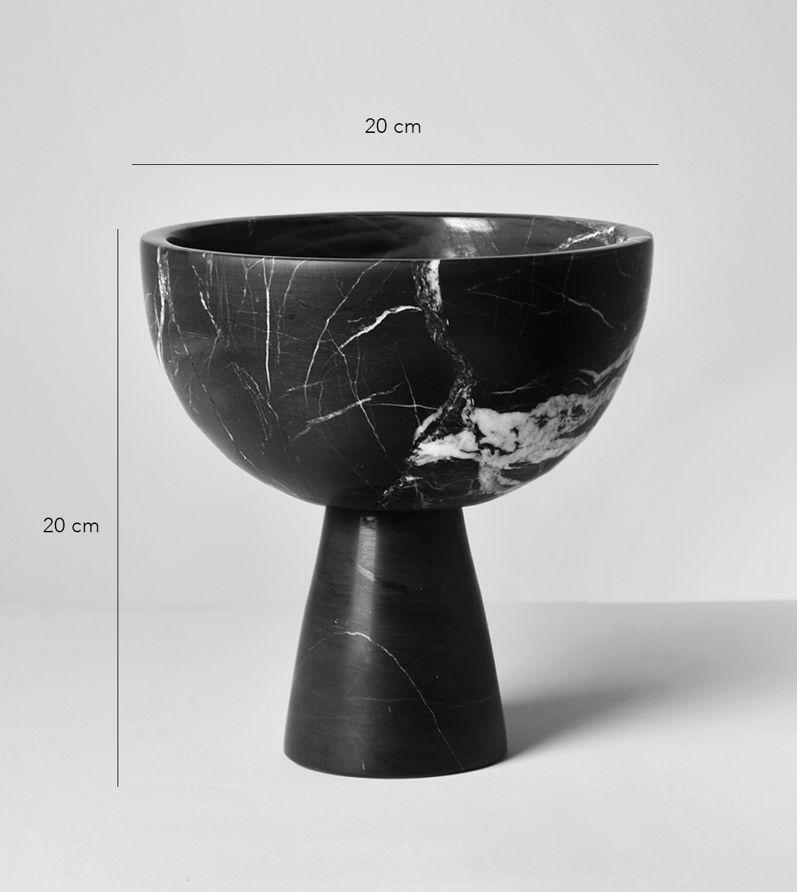 Kiwano Serving Bowl, Black Marble Kiwano Swoon