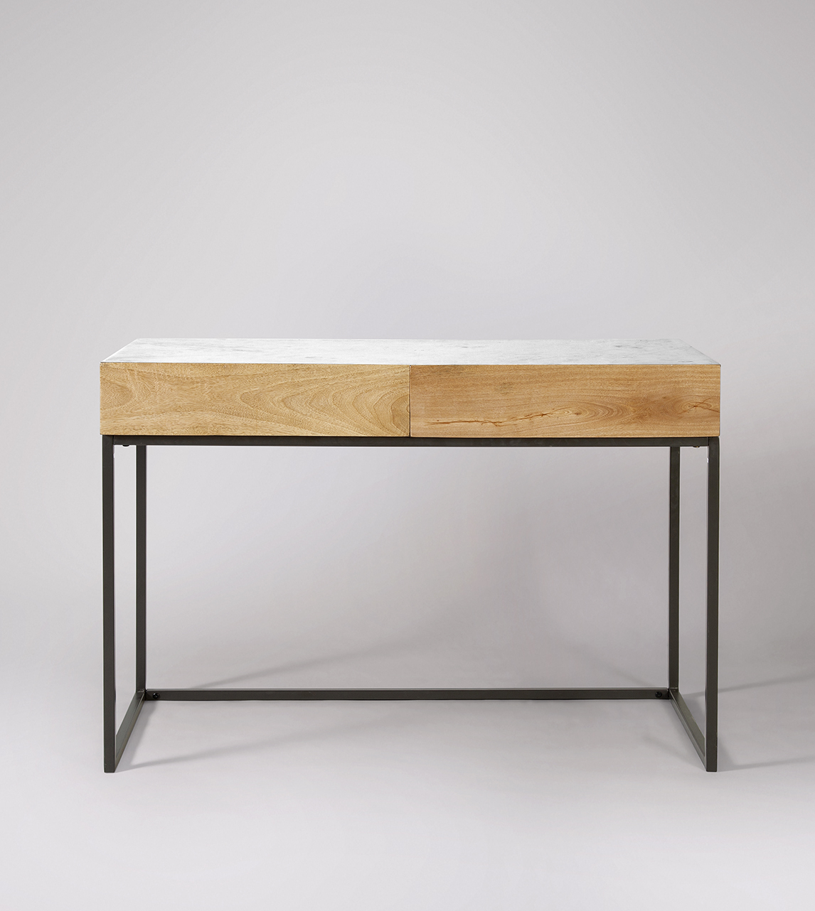 Wood and hot sale marble desk