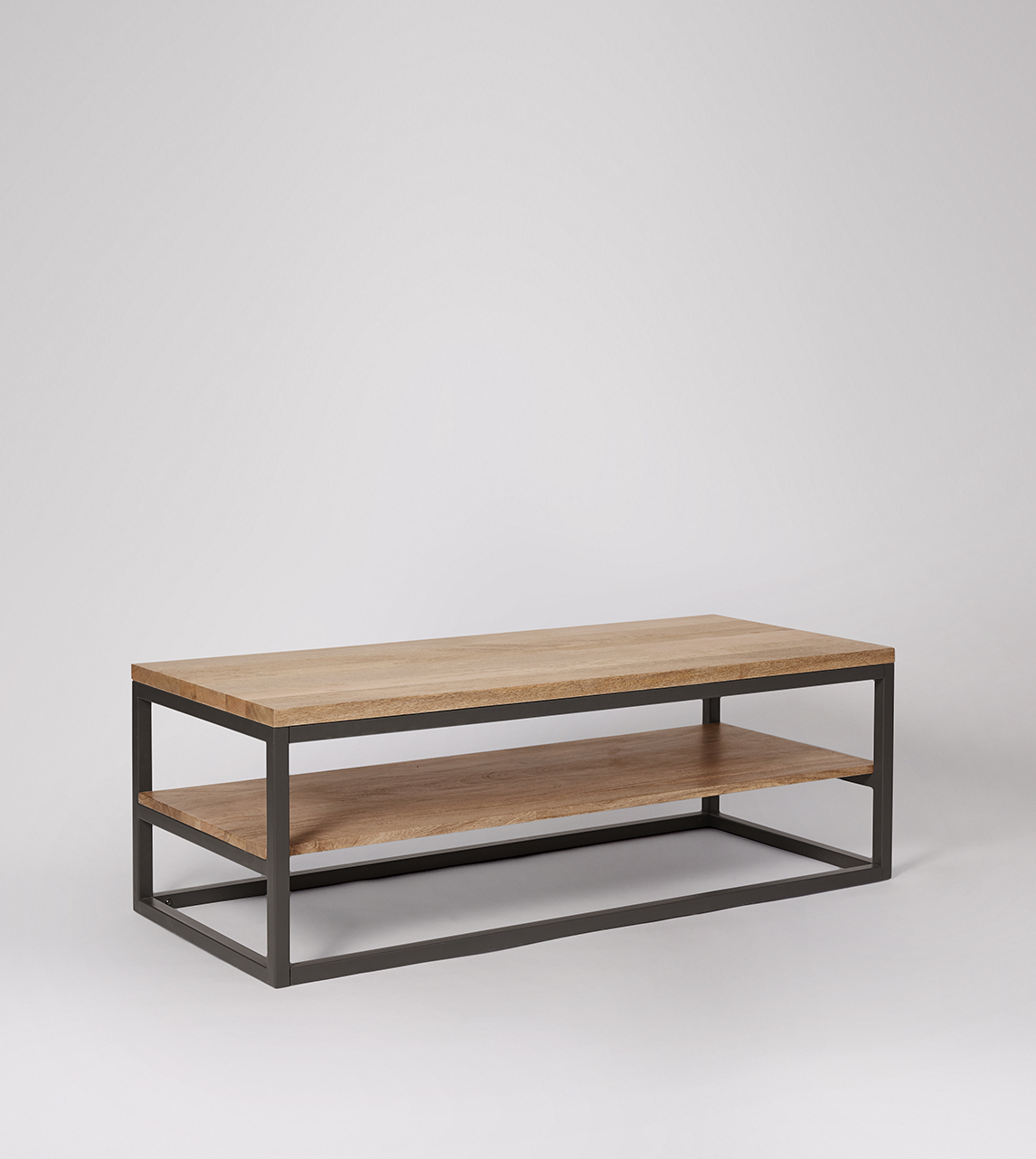 Brody TV Stand, Industrial Style in Mango Wood & Charcoal Swoon