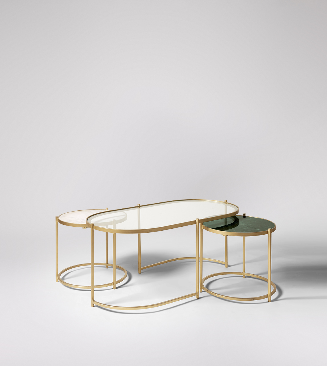 art deco brass coffee table