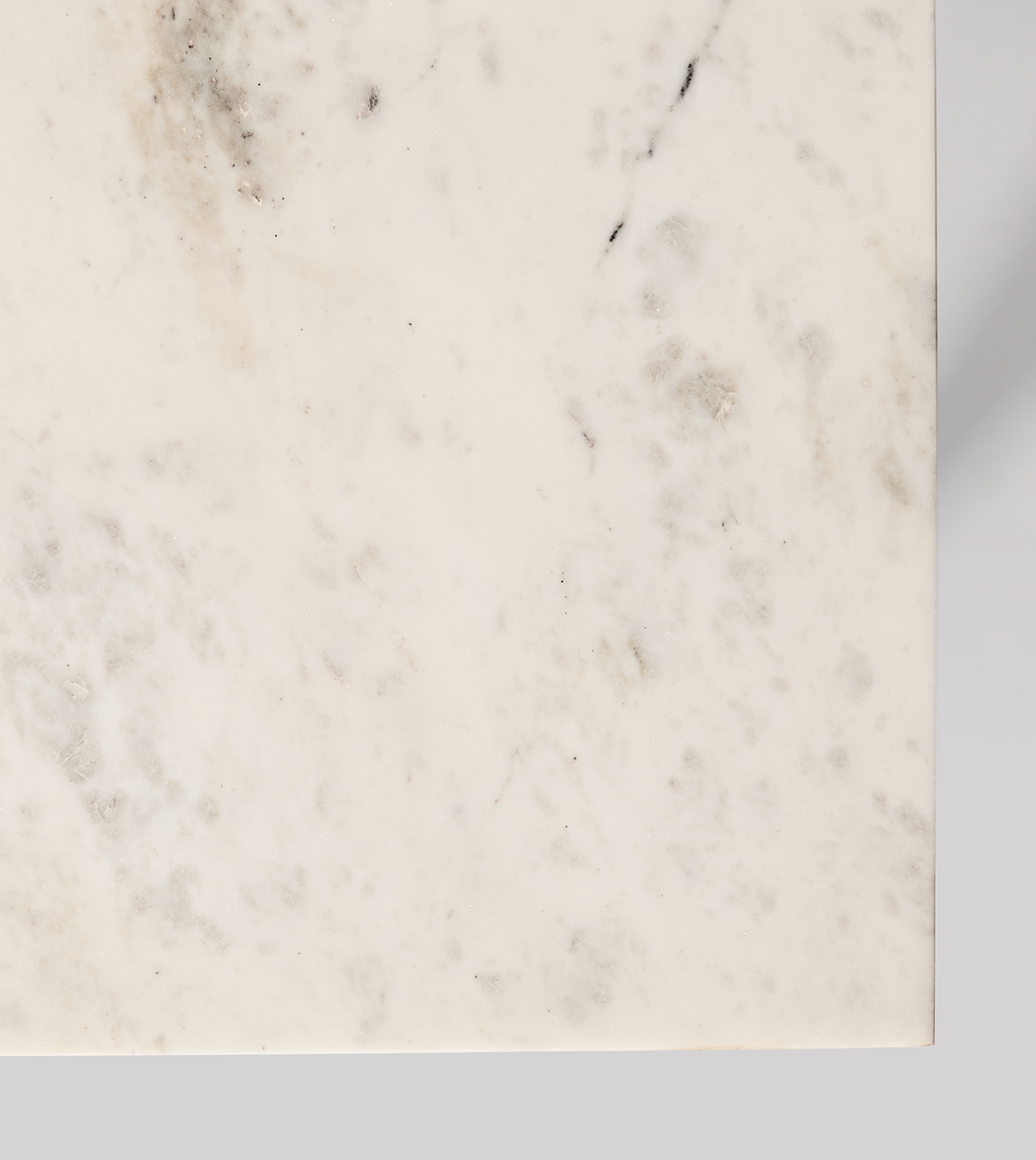 Cassius Contemporary Coffee Table in White Marble & Matt Black Swoon