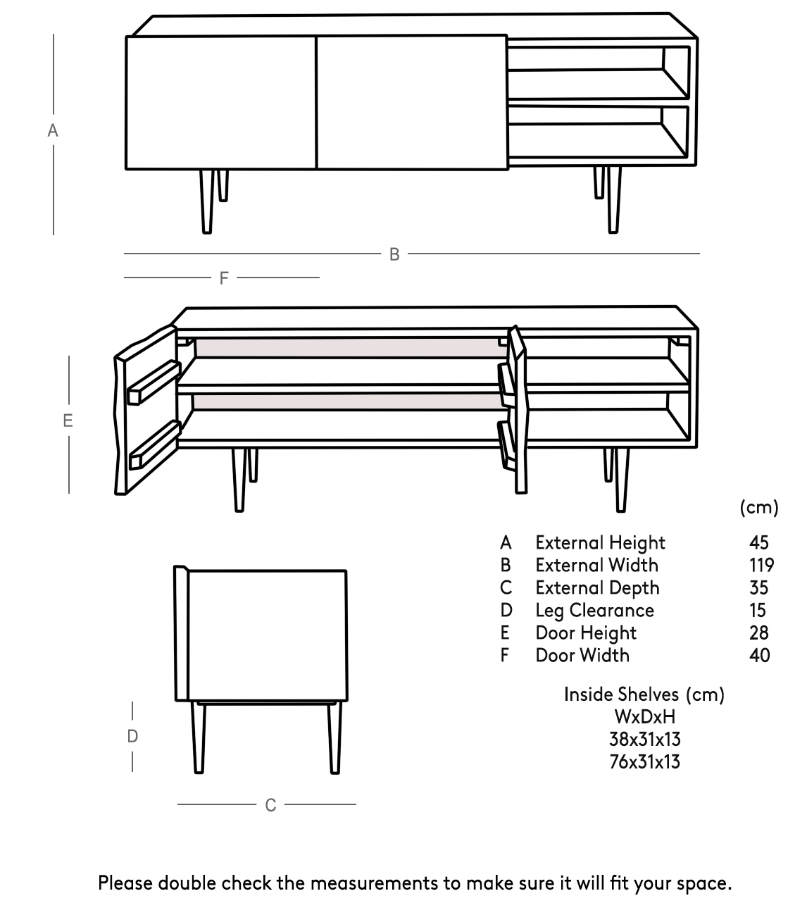 Chez TV Stand, MidCentury Style in Sandblasted Grey Mango Wood & Brass Swoon