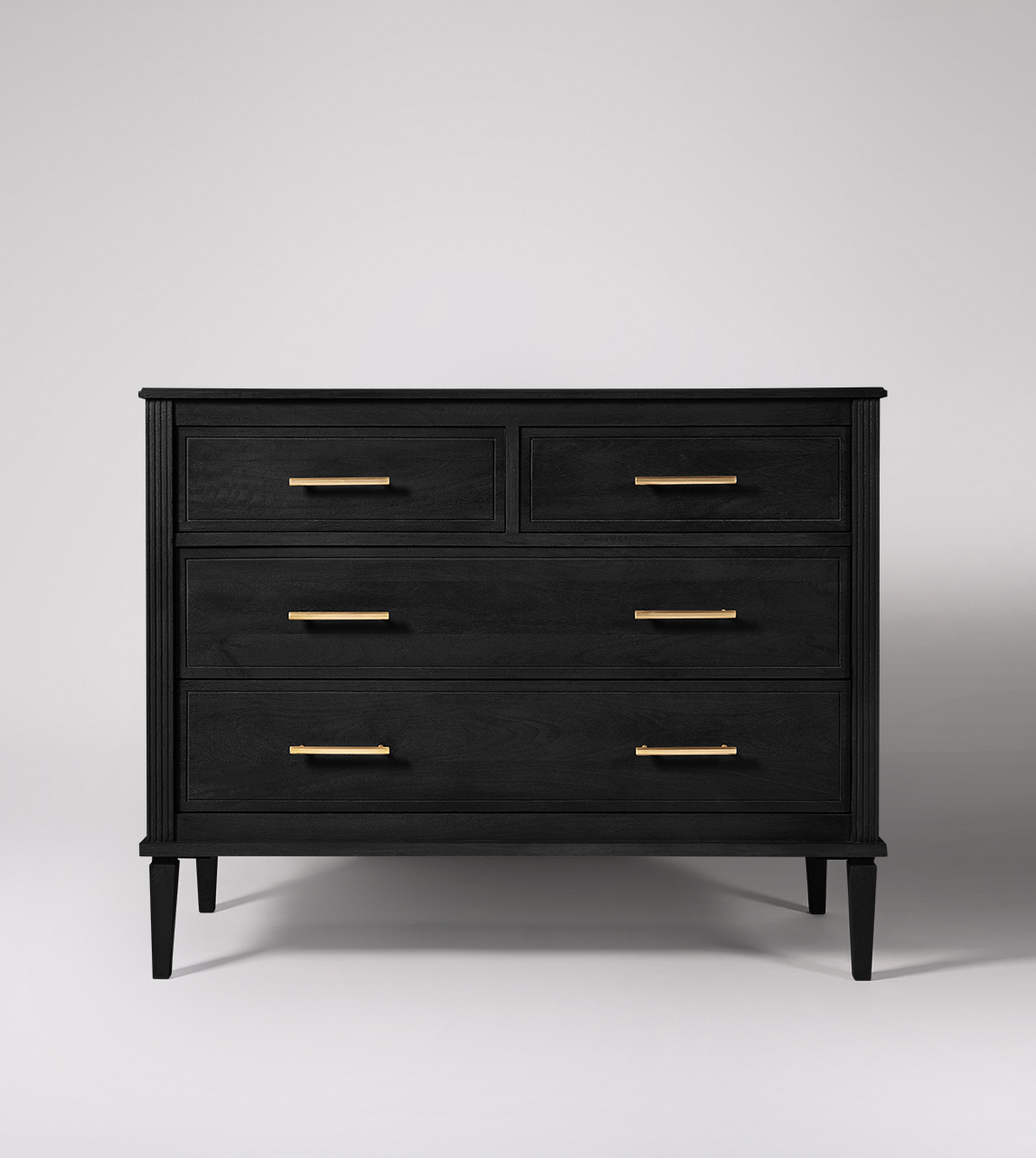 Black chest shop of drawers wood