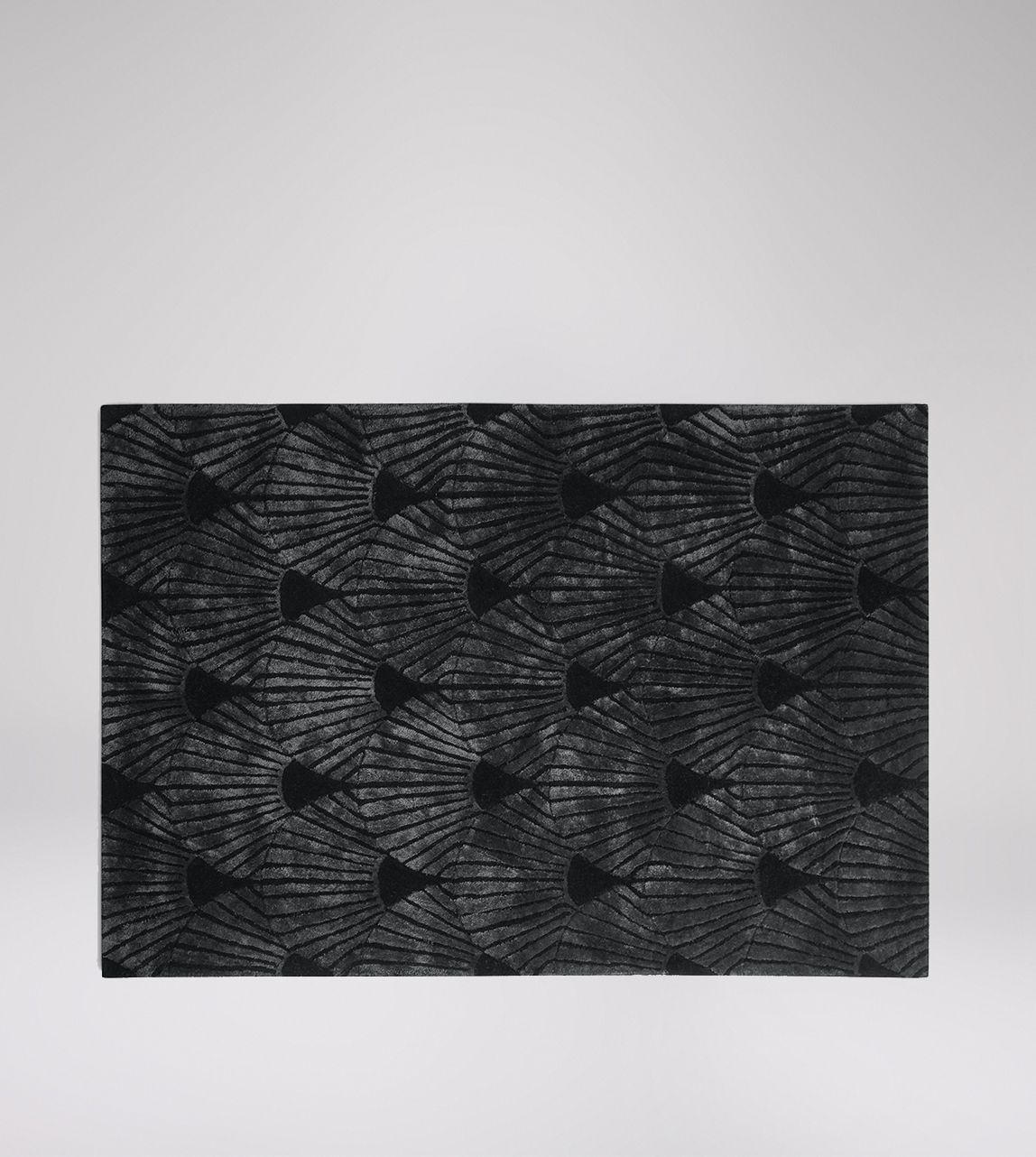 Charlestone Medium Art Deco Rug in Charcoal Grey Charleston Print Swoon