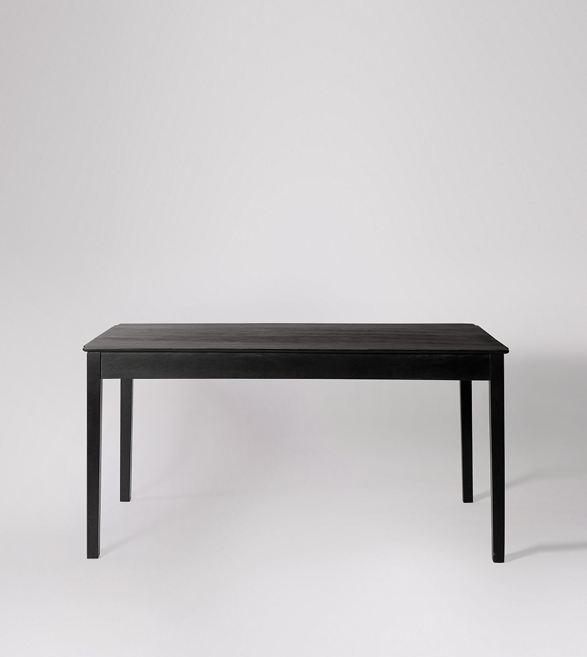 Duval Classic Sixseater Dining Table in Black Mango Wood Swoon