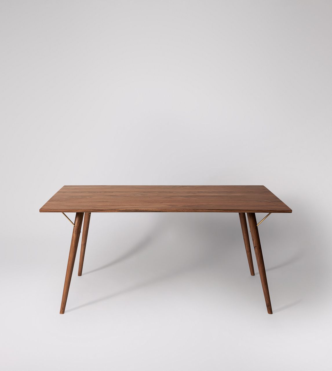 Kaiden Rectangular Dining Table in Acacia Brass. Swoon