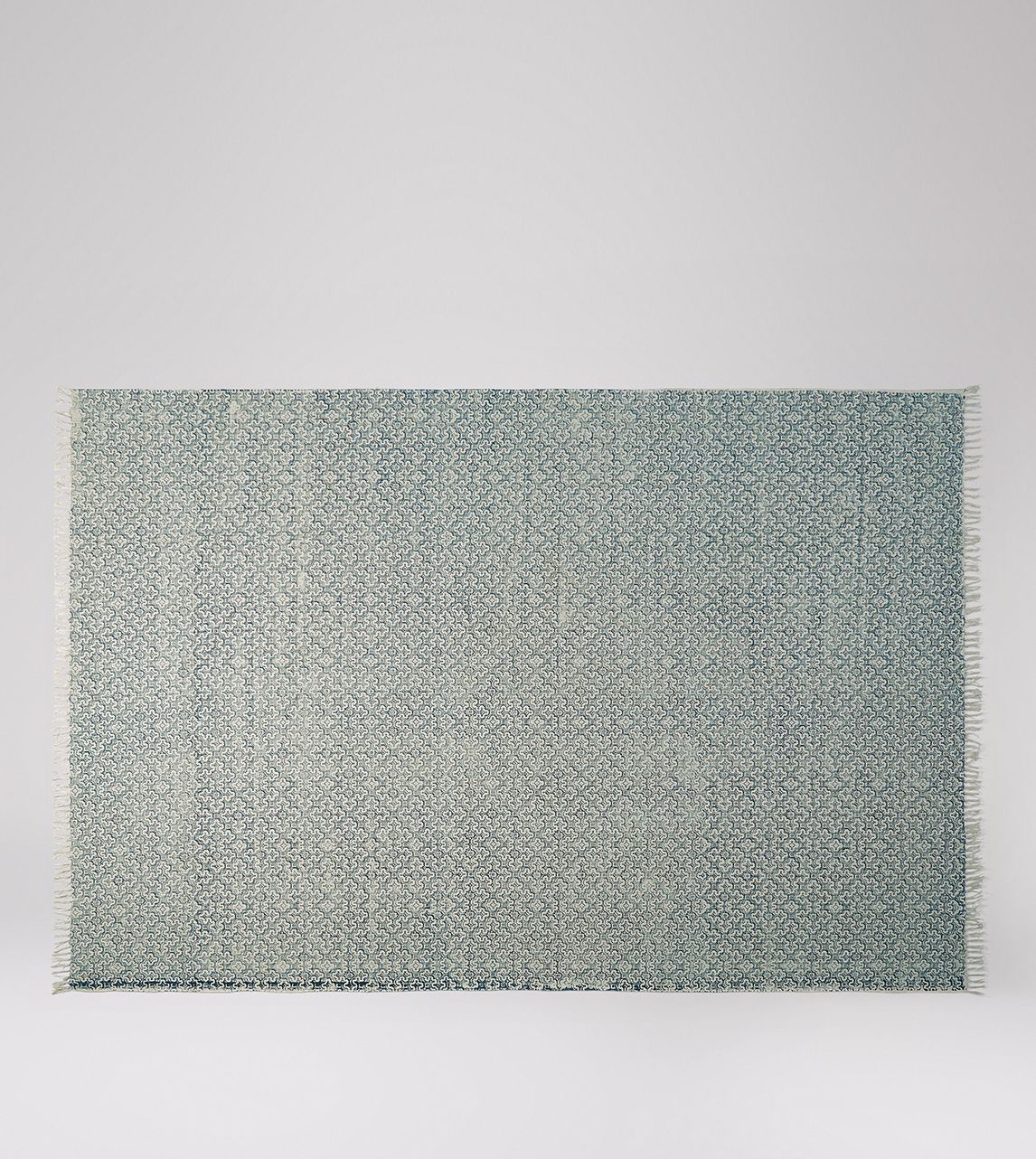 Ava Classic Rug in Teal & White Pattern Swoon