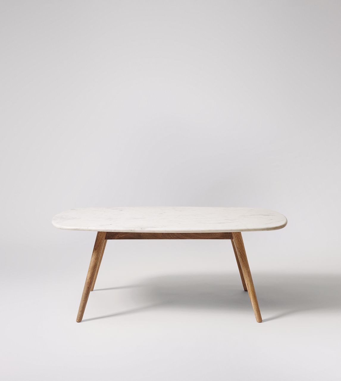 Kasper Coffee Table in Mango Wood And White Marble | Swoon