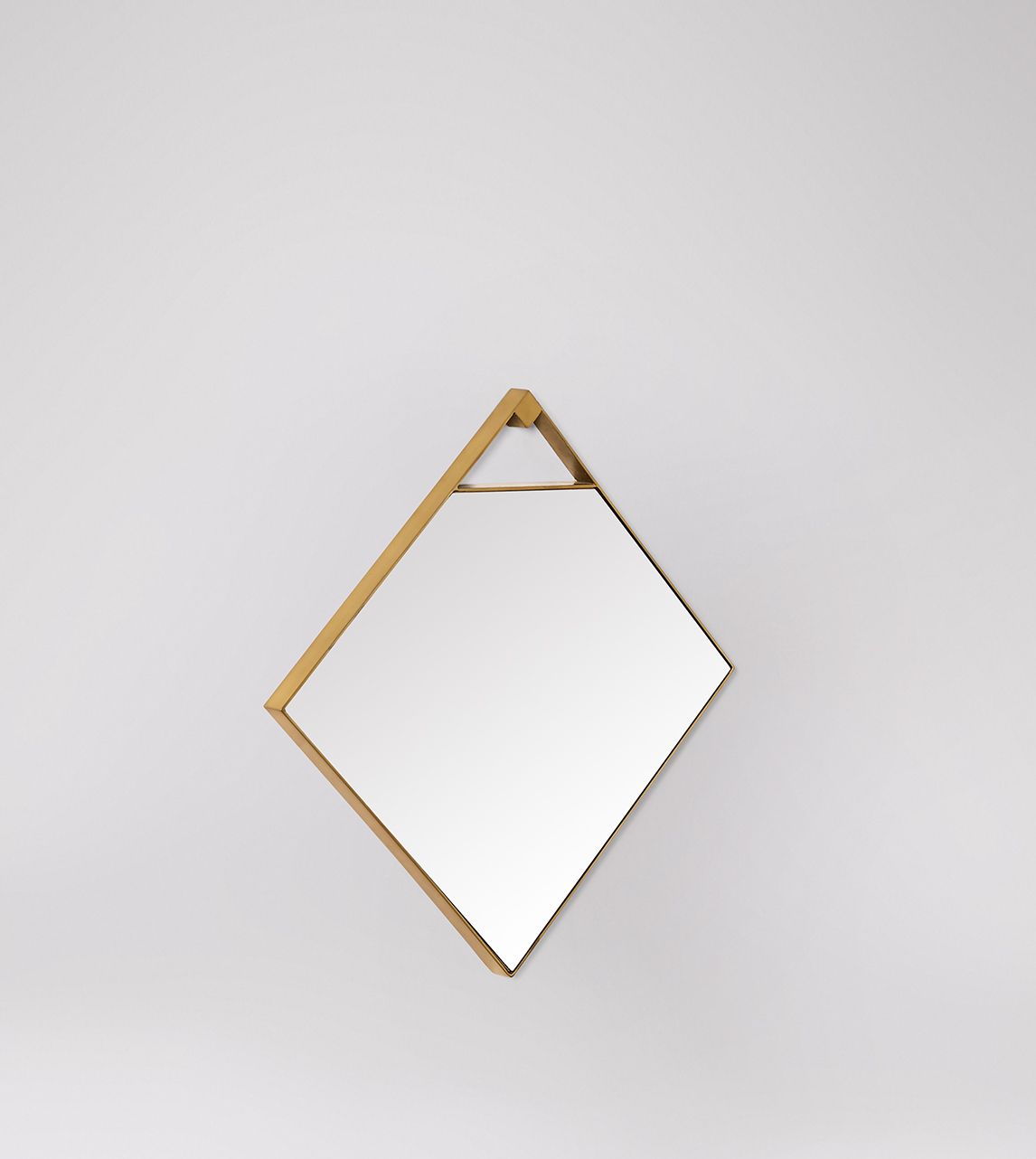 Mestella Deco Style Small Mirror in Brass Swoon