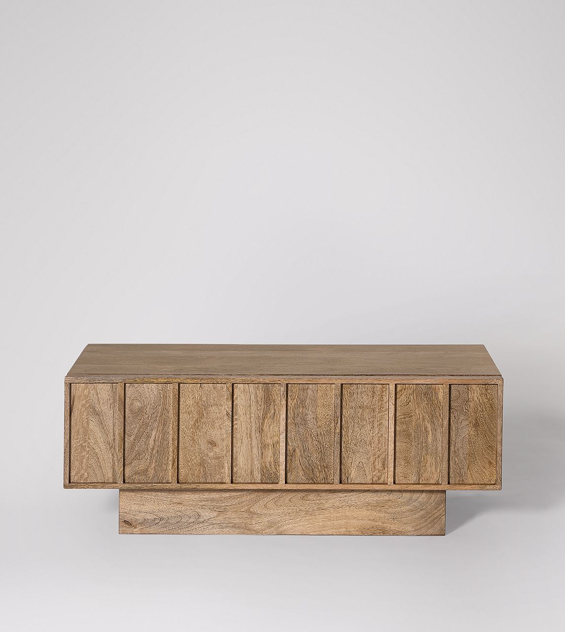 Sandon Scandi Small TV Stand in Natural Oakstained Mango Wood Swoon