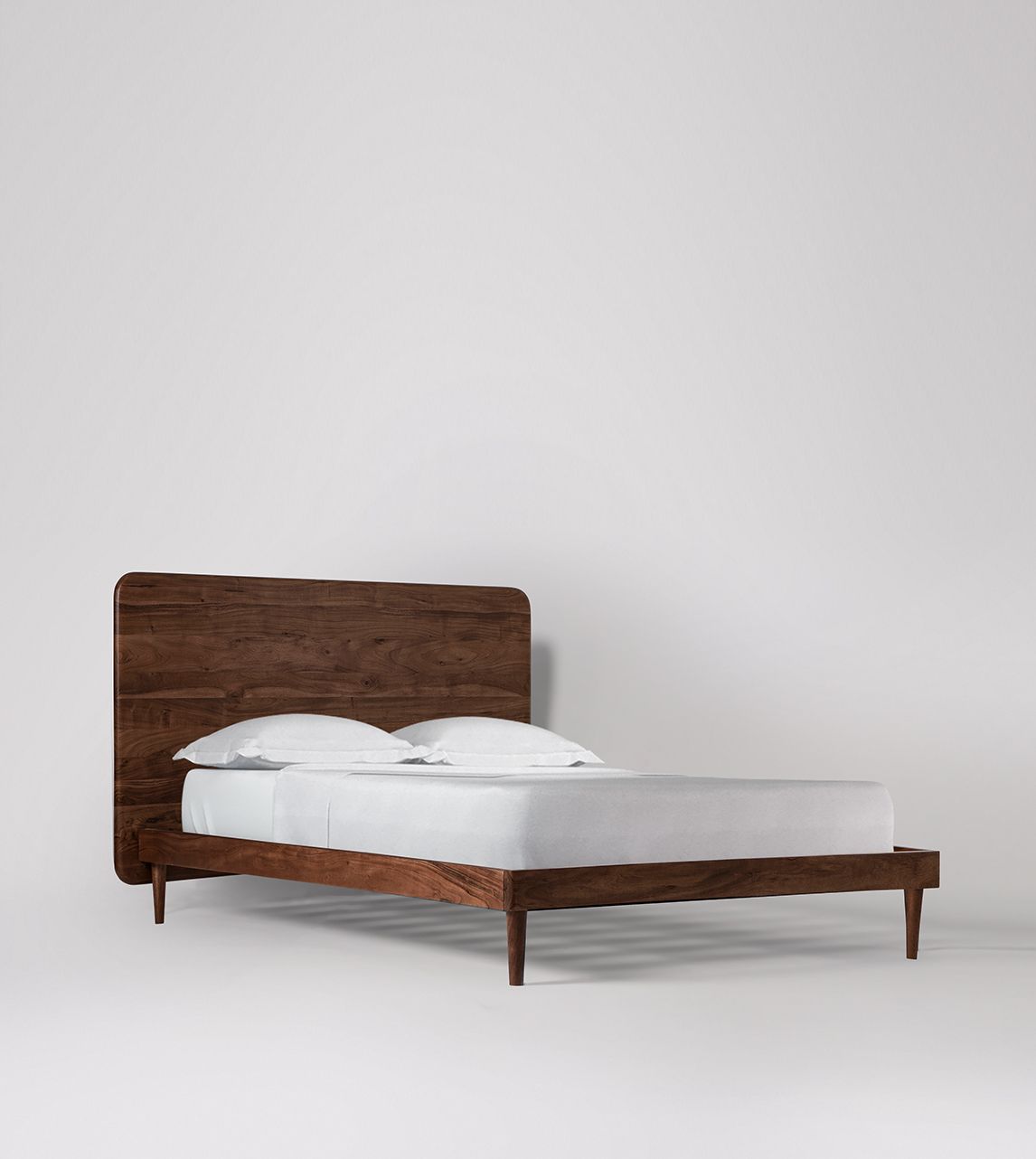 Walnut bed store frame mid century