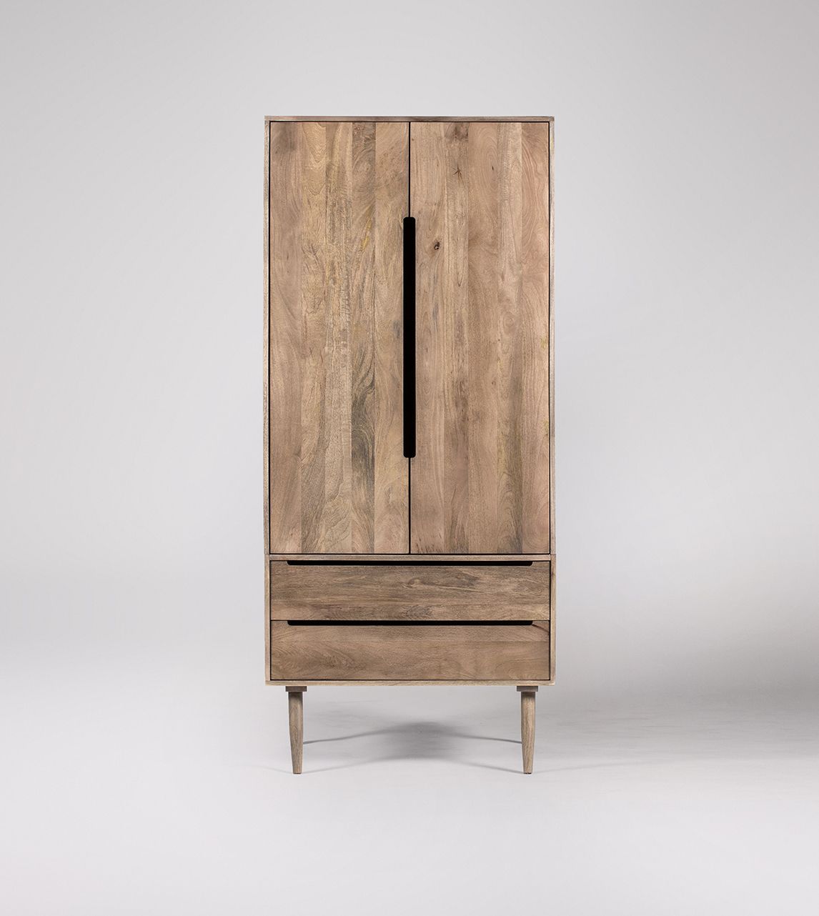 Southwark Scandi Double Wardrobe in Natural OakStained Mango Wood Swoon