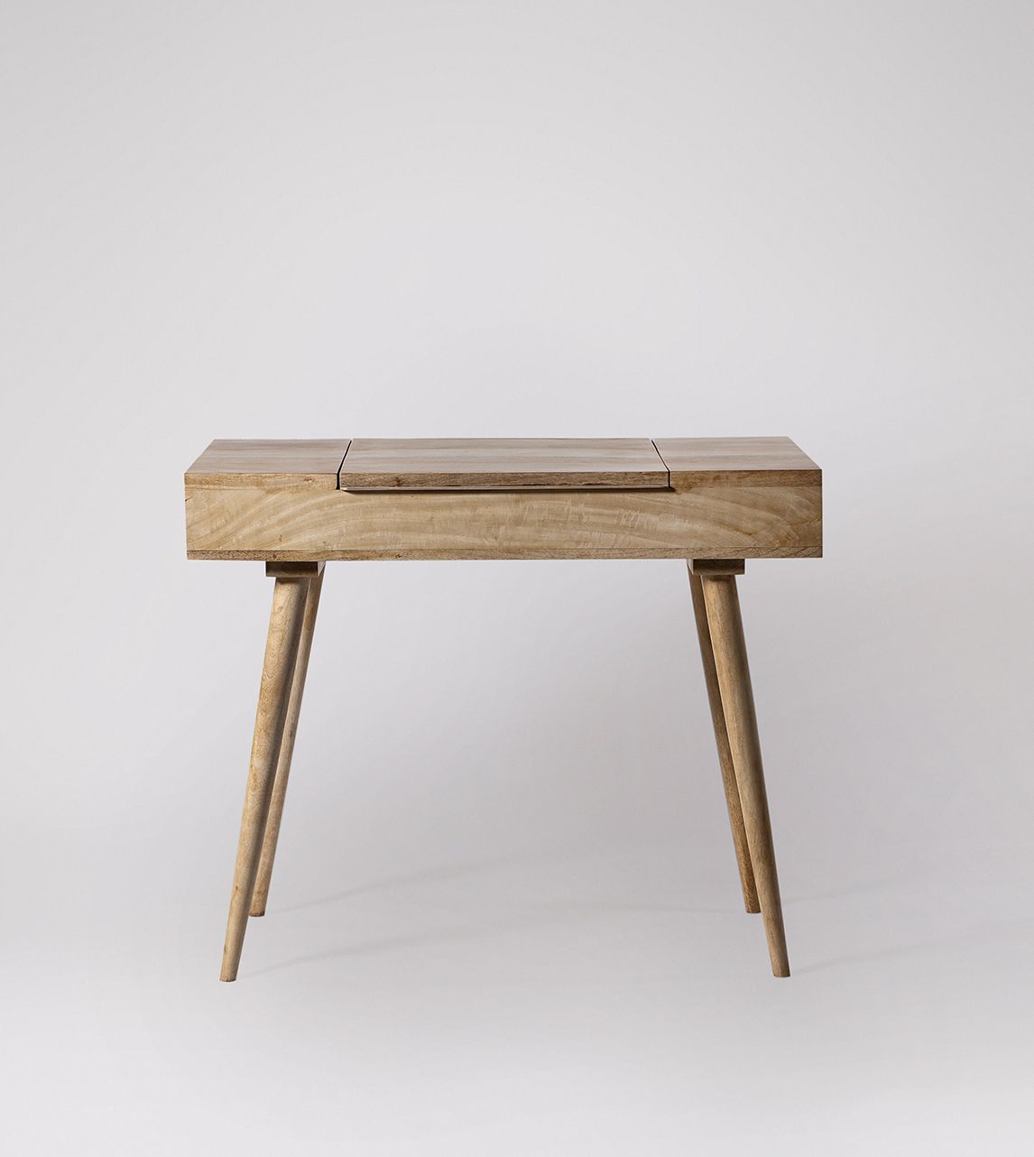 Watts MidCentury Scandi Dressing Table in Bleached Mango Wood Swoon