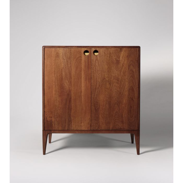 Short narrow outlet storage cabinet