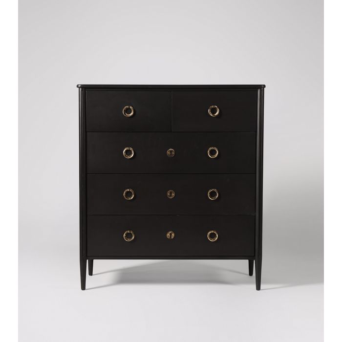 Black metal shop chest of drawers
