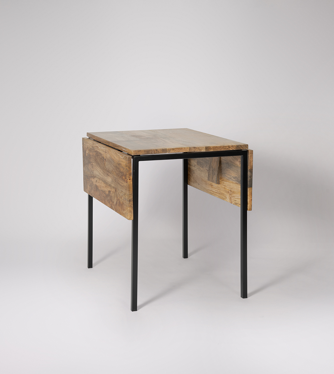 Docklands Industrial Drop Leaf Dining Table in Natural Mango Wood