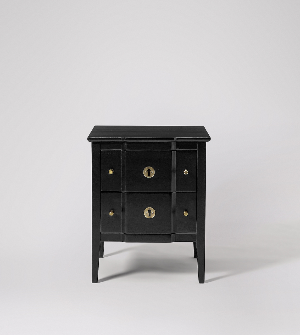 contemporary black bedside table