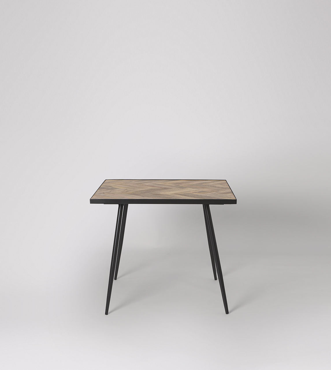 Ellis Square Dining Table, Industrial Style in Natural Mango Wood