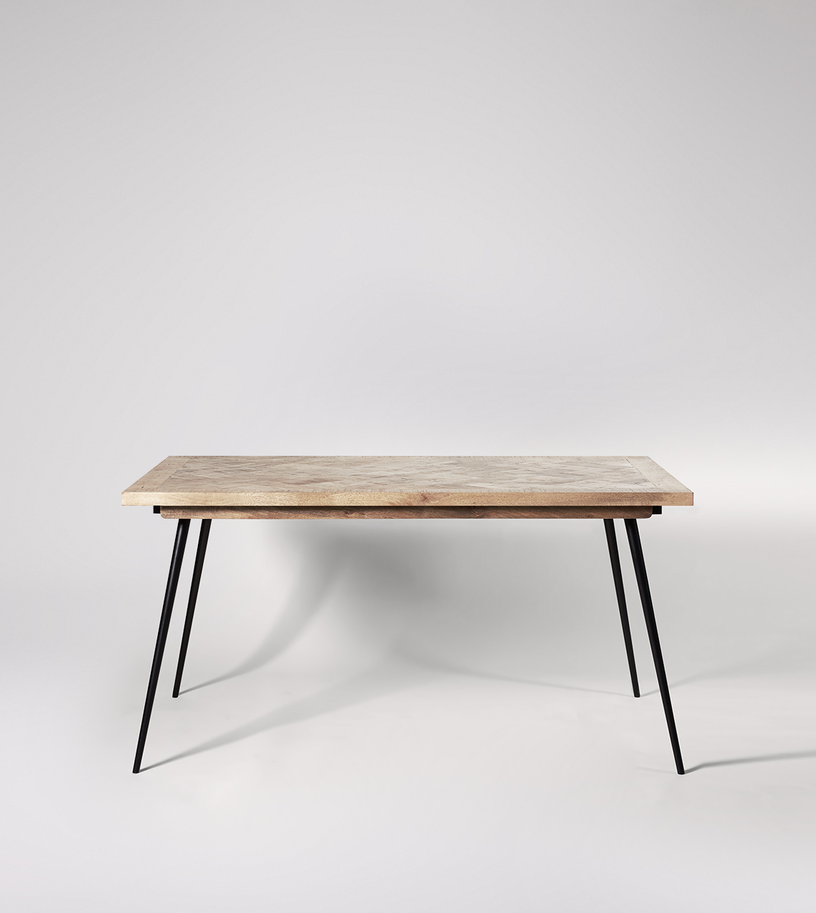 Dining table, contemporary style in mango wood and Black £449