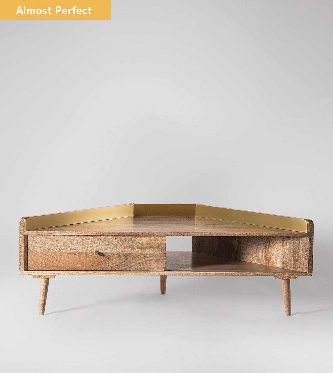 Mid century corner new arrivals tv stand