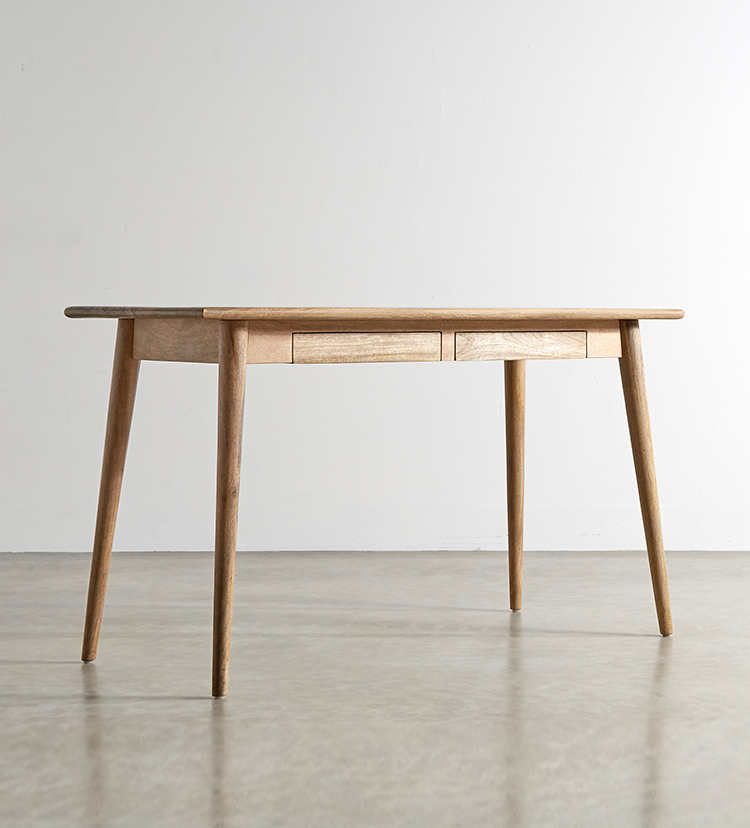 Ginsberg Desk, MidCentury Style in Natural Mango Wood Swoon