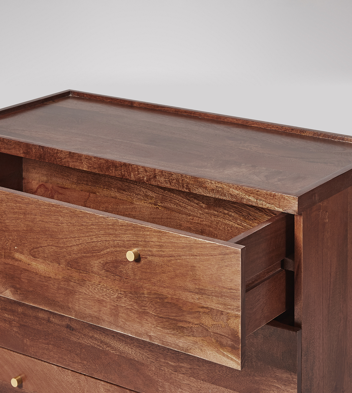 Halle MidCentury Modern Style, ThreeDrawer Chest of Drawers in Light