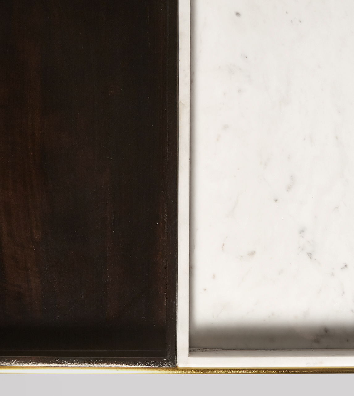 Hansel Coffee Table in White Marble And Brass Swoon