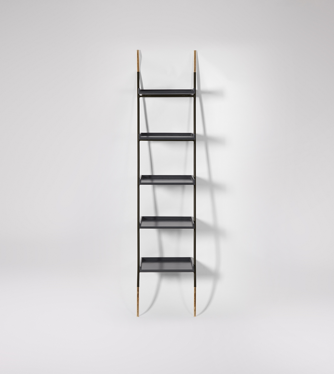 Black narrow ladder deals shelf