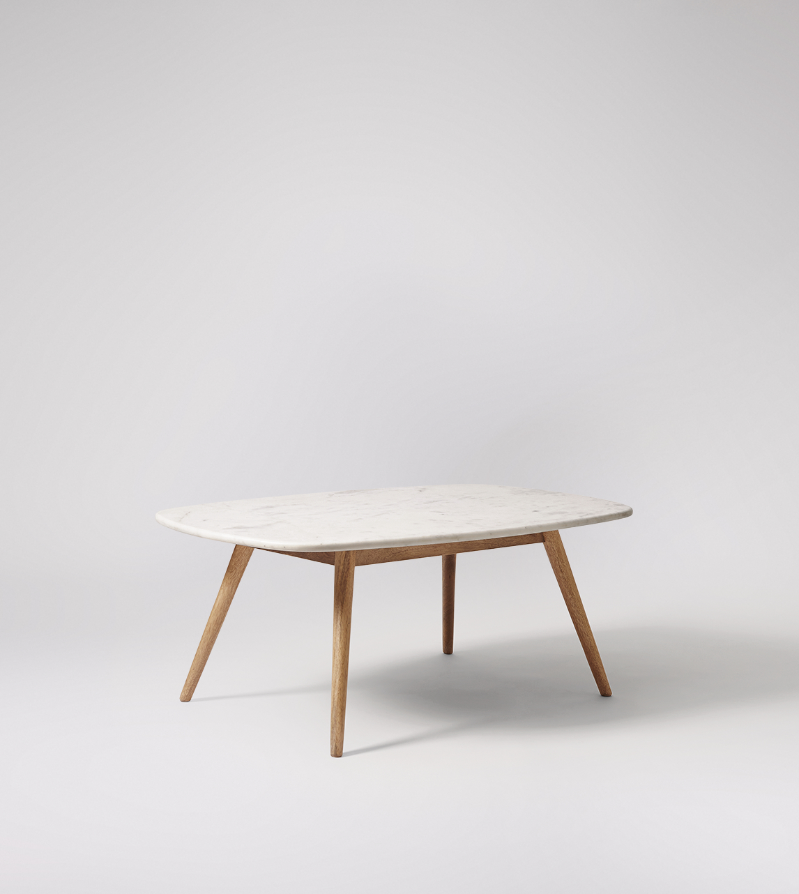 Kasper Coffee Table In Mango Wood And White Marble Swoon