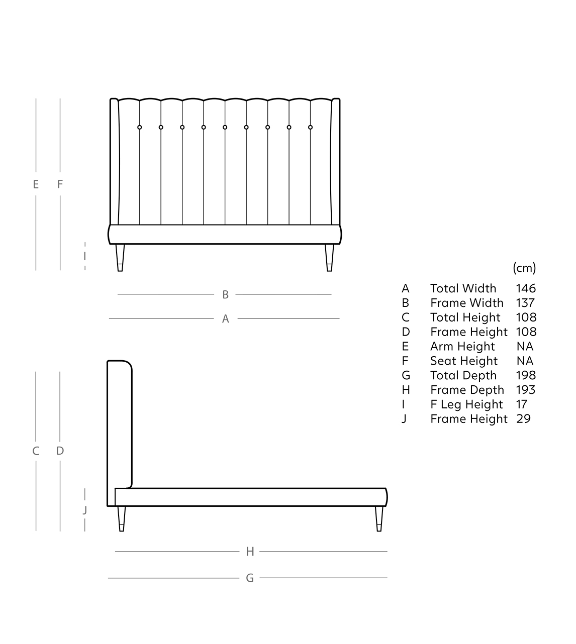 Kipling Double Size Bed Frame Swoon
