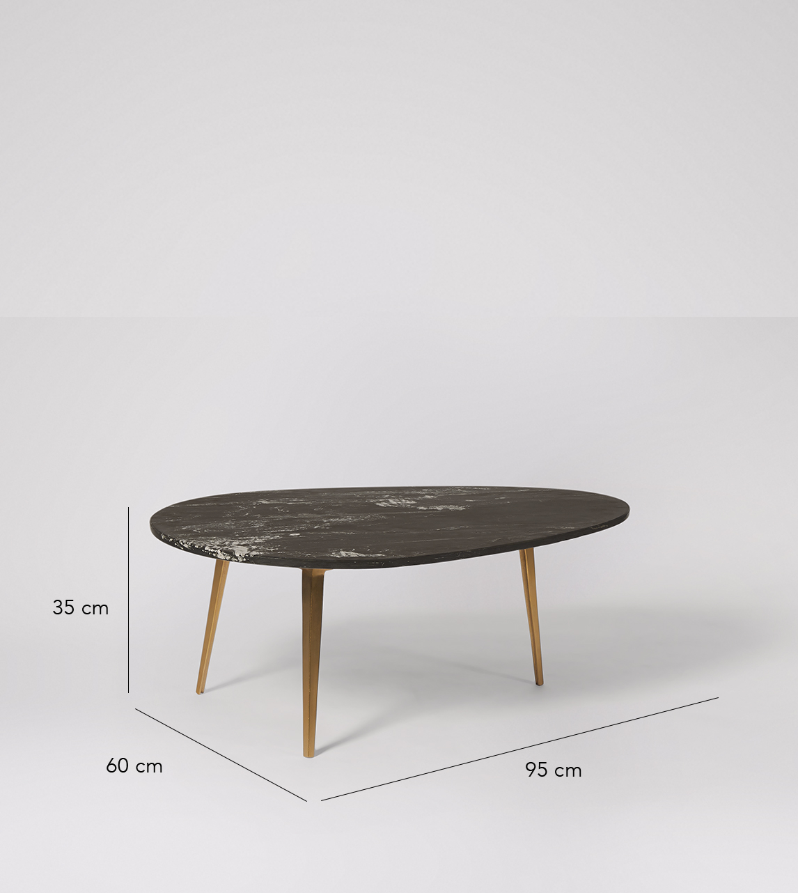 Black marble store top side table