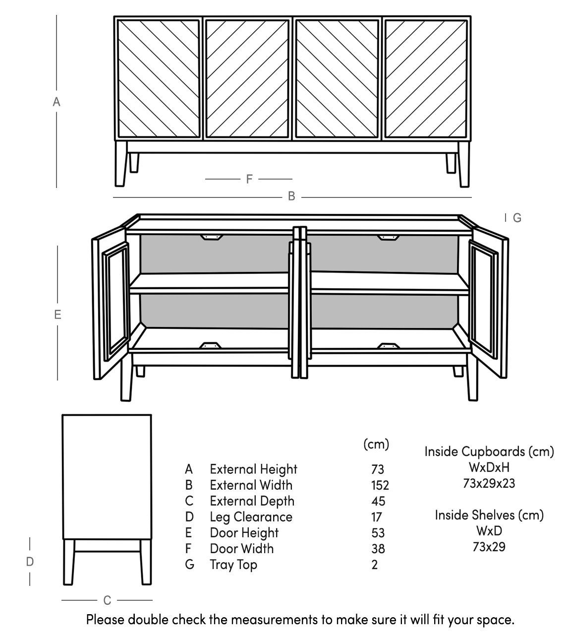 Metz Contemporary Sideboard in Light Brown Mango Wood Swoon