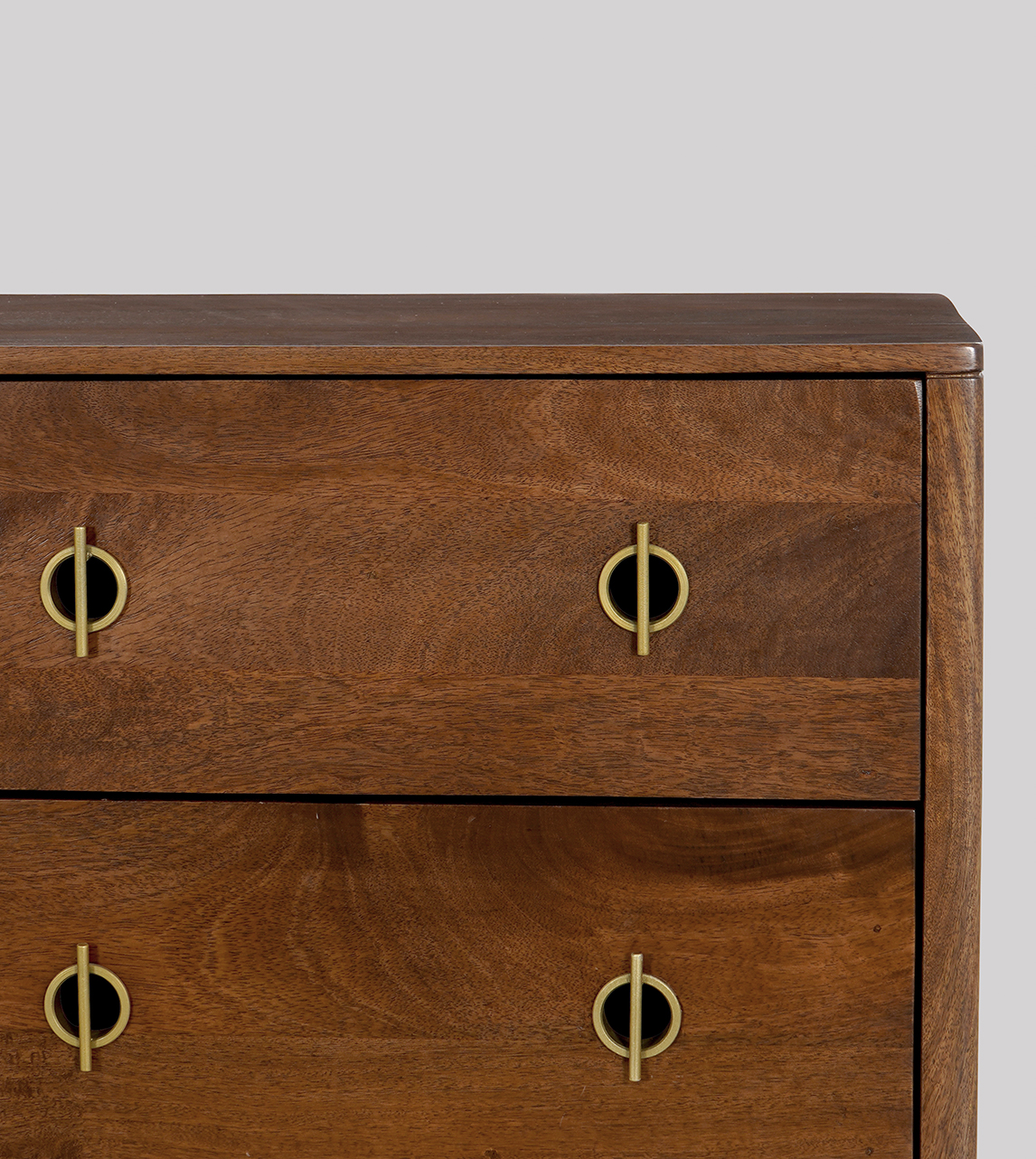 Morse Scandi Six-drawer Chest of Drawers in Dark Brown Mango Wood | Swoon