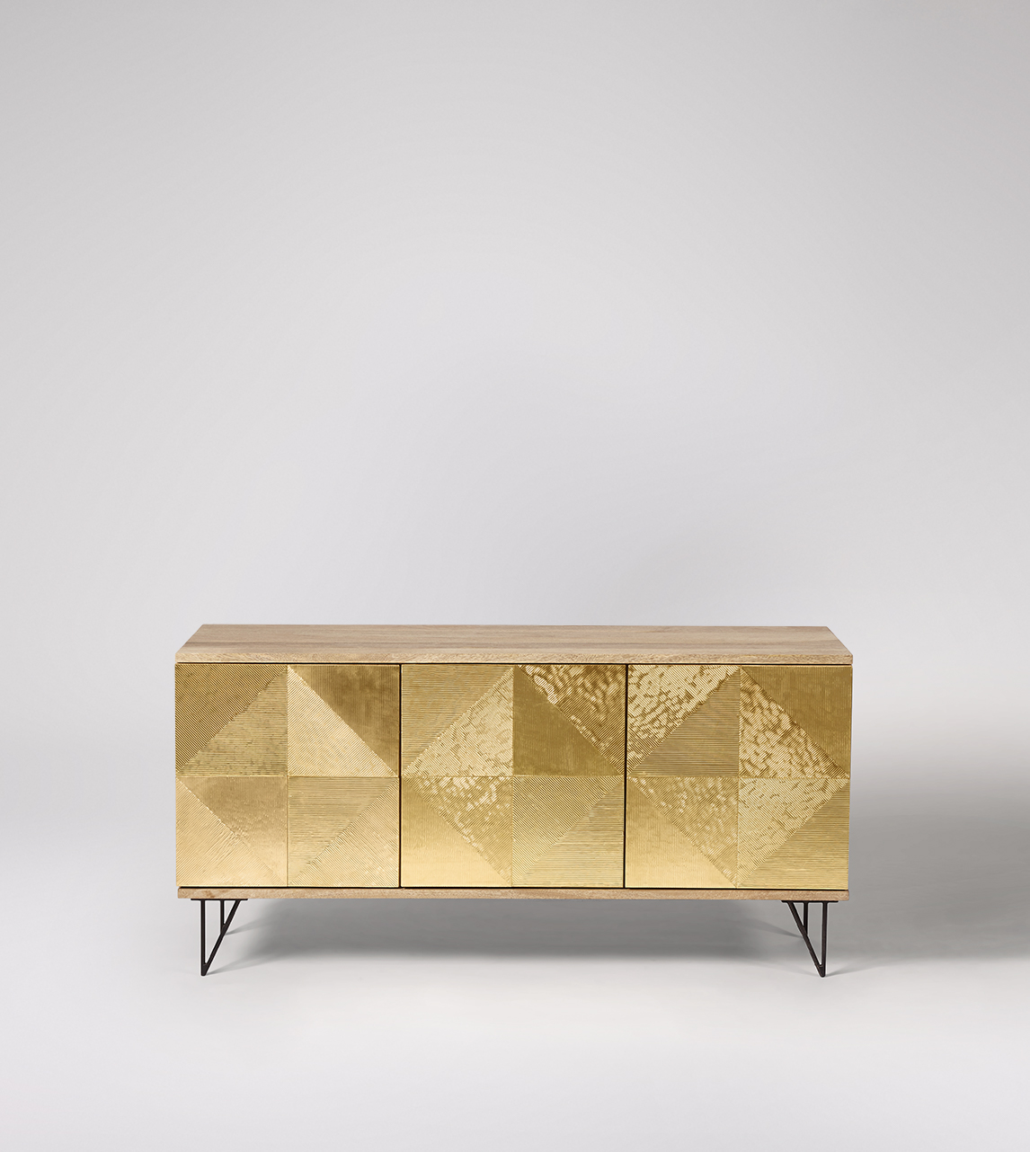 TV Stand, Contemporary style in Natural Mango Wood Swoon