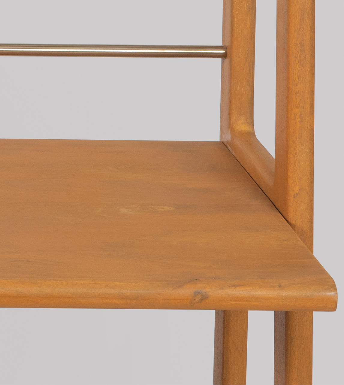 Noah Mid Century Ladder Desk in Teakstained Mango Wood & Brass Swoon