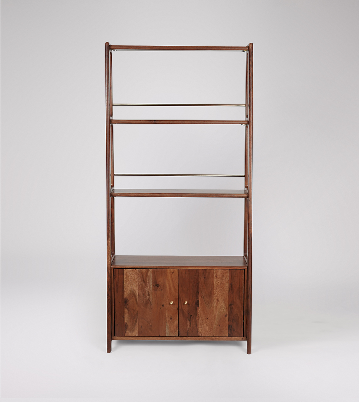 WHAT WE WANT SOLIDWOOD SHELF ウォールナット Corner Omni OFFSTACK Bookcase, Mid-century Vinyl LP Shelf