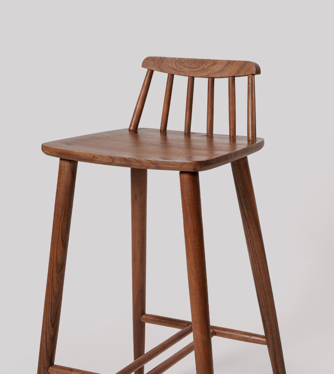 Ollie Contemporary Bar Stools, Set of Two in Acacia Swoon