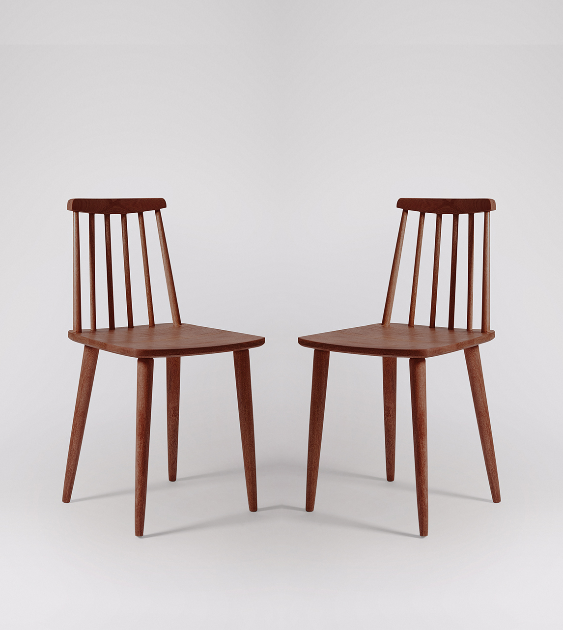 Ollie Contemporary Dining Chairs In Acacia Swoon