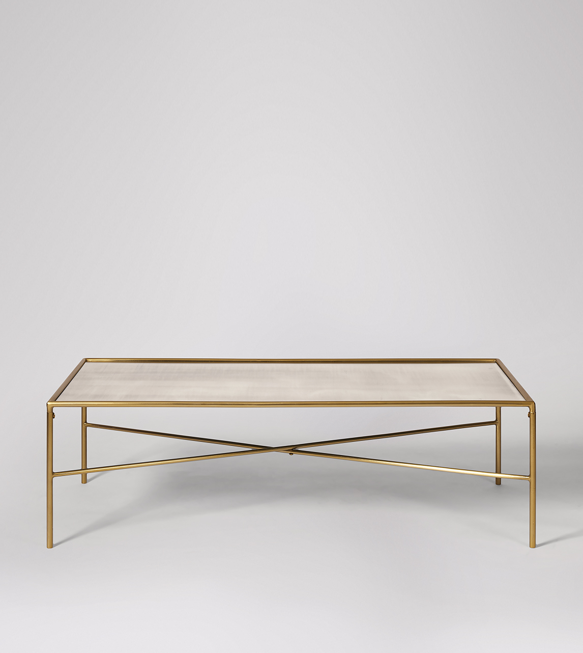Brushed brass hotsell coffee table