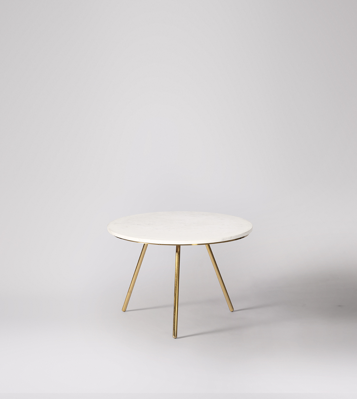 pearl art deco coffee table in white marble shiny antique brass swoon